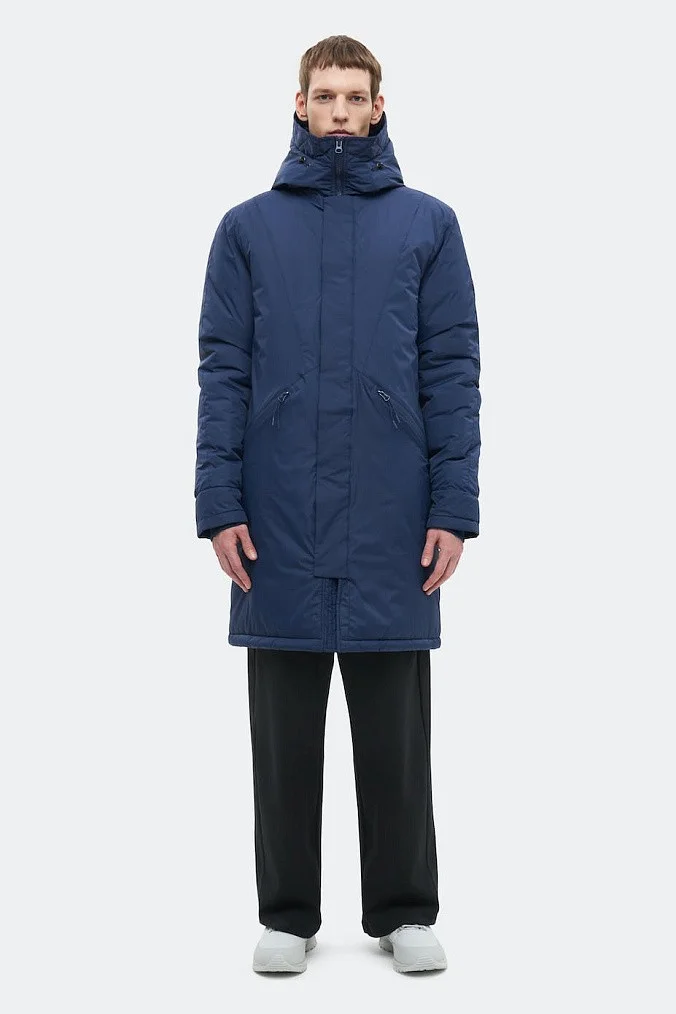 Классическая парка мужская SHU тёмно-синяя