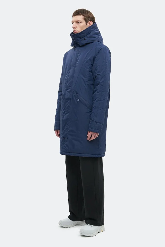 Классическая парка мужская SHU тёмно-синяя