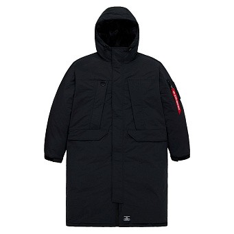 Мужской пуховик Alpha Industries Seal Long Puffer Parka Black