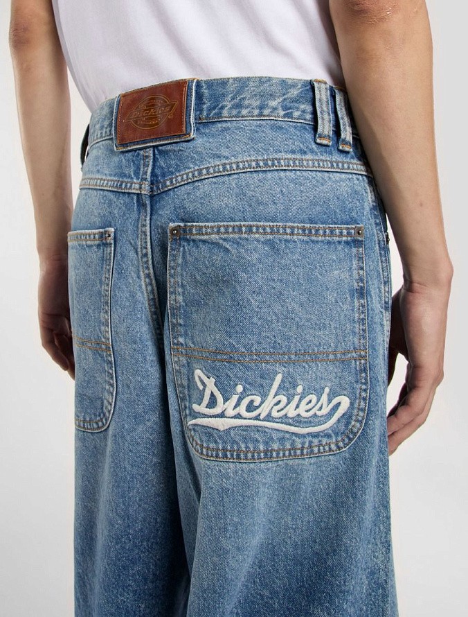 Джинсы мужские Dickies Loose Wave Denim Rinsed Blue W/ Fade