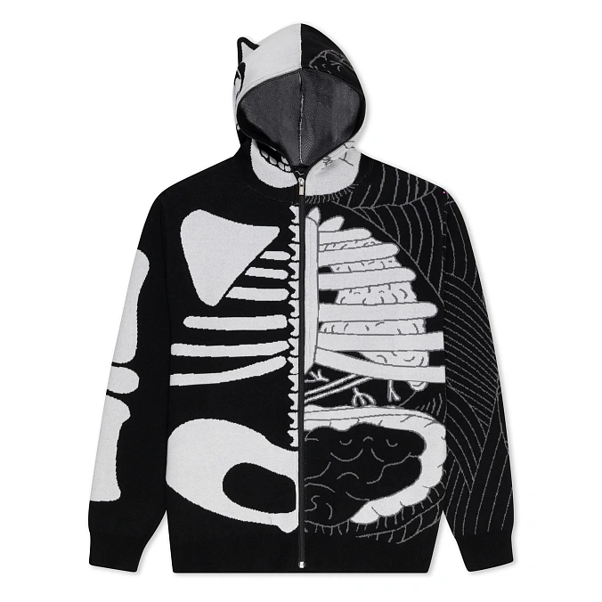 Свитер RIPNDIP Skelly Nerm Knit Hoodie Black/White