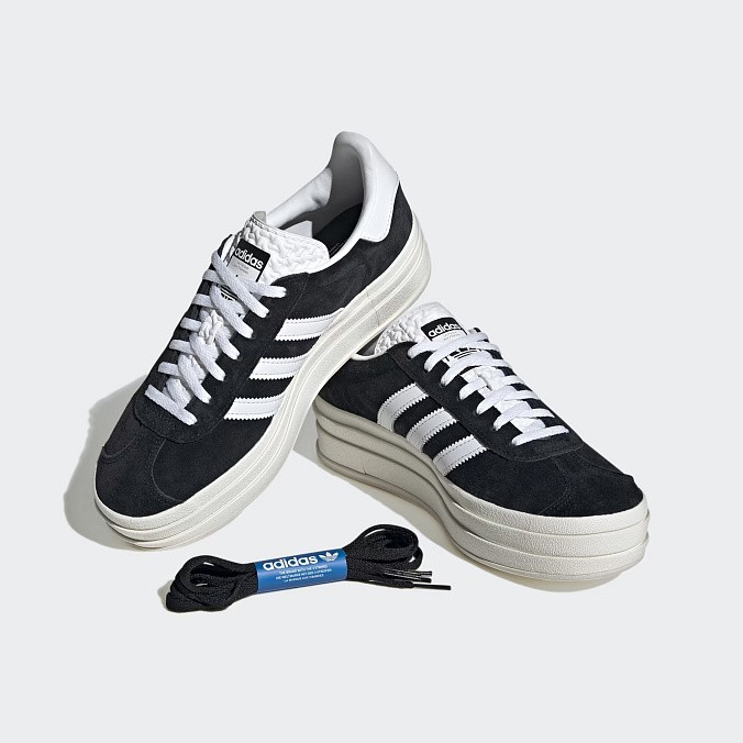Кроссовки женские adidas Originals Gazelle Bold Core Black/Cloud White/Core White