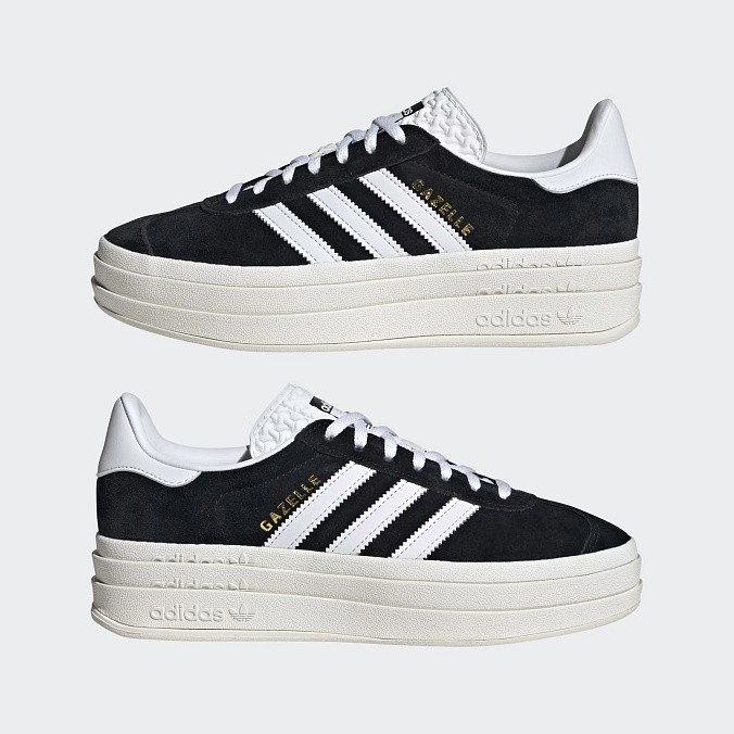 Кроссовки женские adidas Originals Gazelle Bold Core Black/Cloud White/Core White